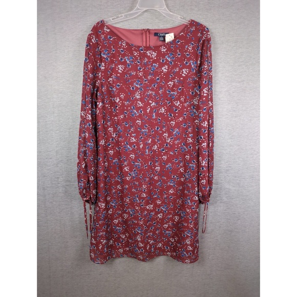 Chaps Floral Long Sleeve Day Dress- with flaws - Picture 3 of 15